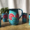 kashmir-enamelware-light-blue-jug-with-tumblers