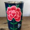 Set of 4 Hand-painted Stainless Steel-Enamel Tumblers from Kashmir
