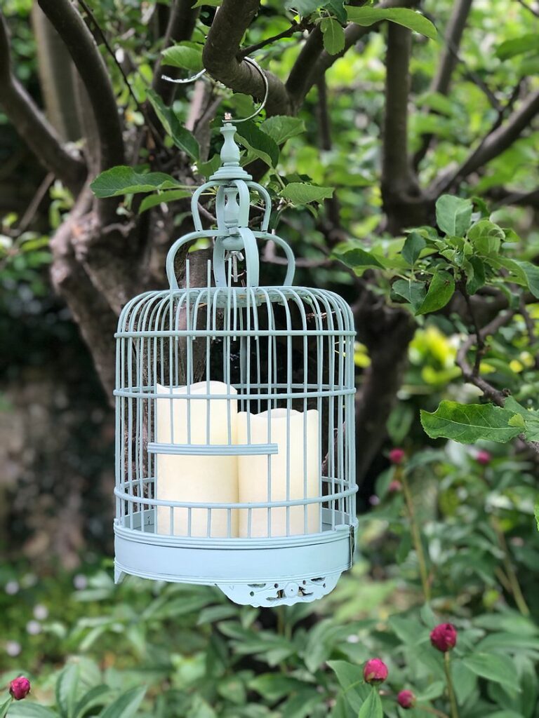 Light Green Bamboo Birdcage Lantern