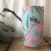 *tall blue bird and pink flower lamp