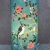 *tall turquoise chinoiserie lit lamp