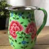 *green enamel jug from kashmir