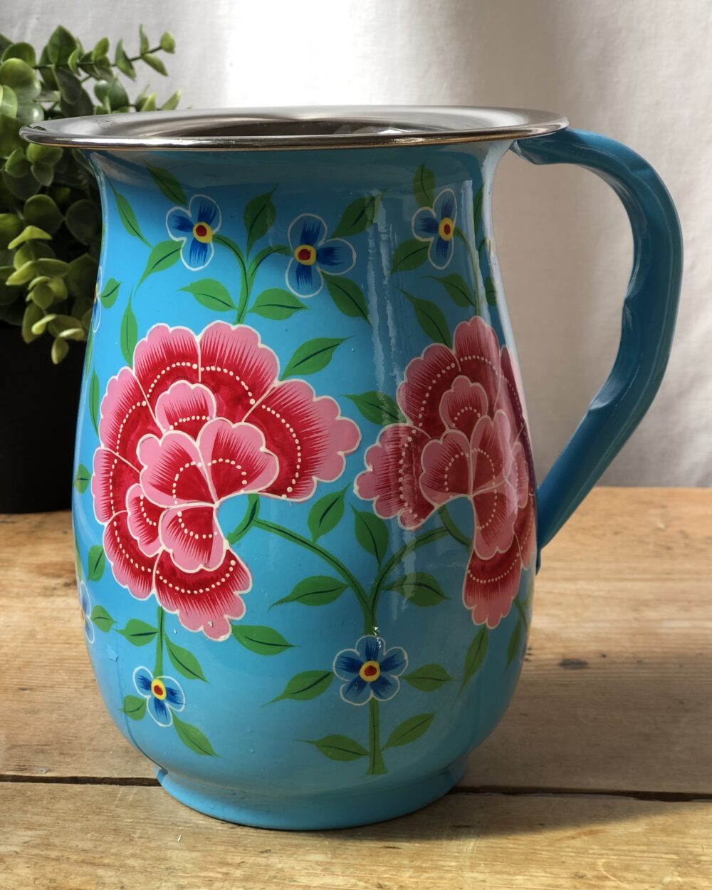 *light blue kashmir enamelware jug