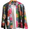 *dusky blue kimono jacket with pink flowers