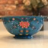 *bright blue floral colander from kashmir