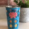 *teal stainless steel enamel tumbler from kashmir