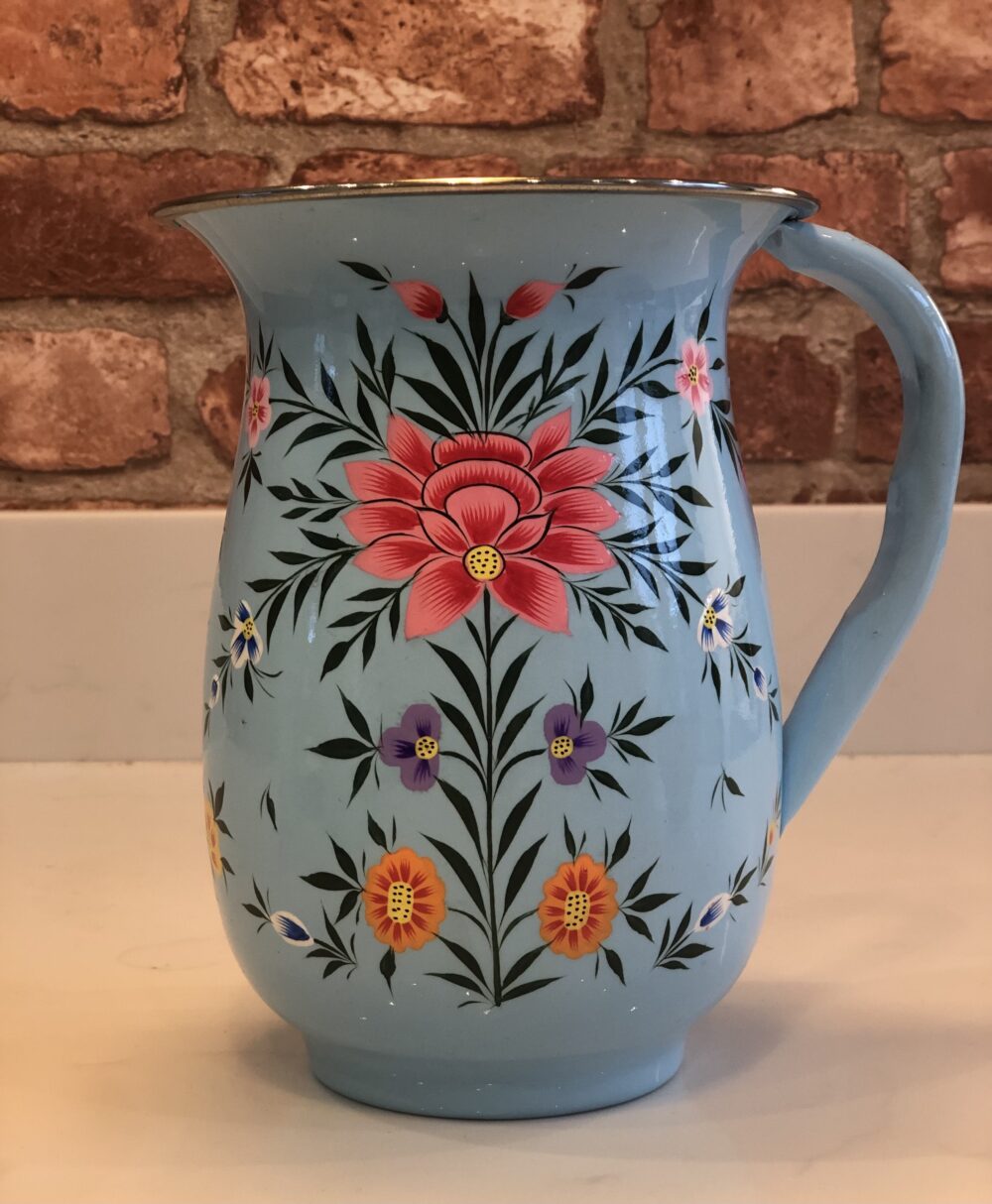 *pale blue enamelware jug from kashmir