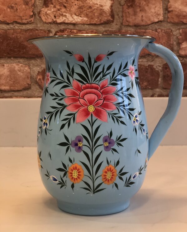 *pale blue enamelware jug from kashmir