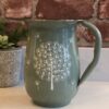 *sage green jug with dandelion from kashmir