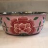 *pale pink snack nibble bowl from kashmir with flower