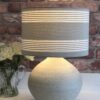 *sage green linen stripe lampshade