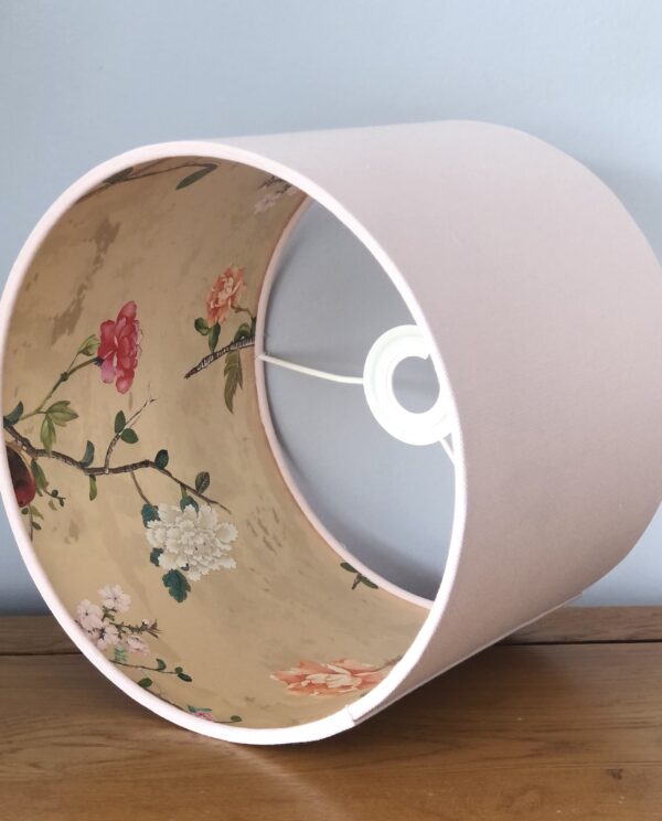 *pale pink and gold chinoiserie lampshade