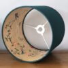 *teal lampshade with chinoiserie gold bird and blossom lining