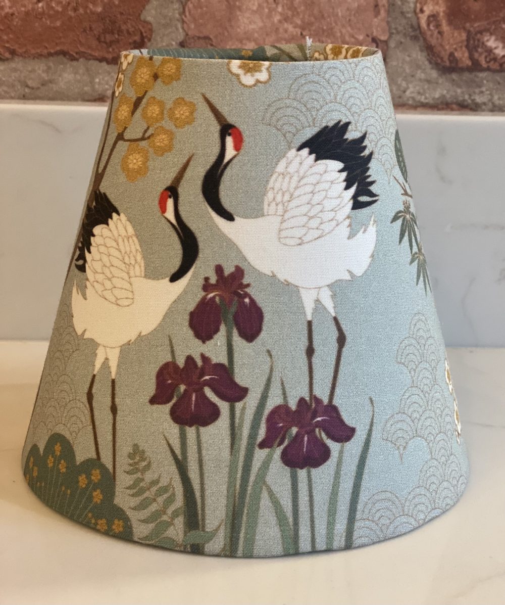 sage green clip-on lampshade