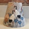blue grey clip-on lampshade